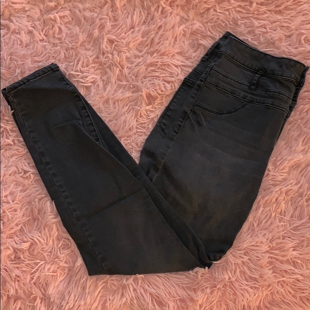 High rise skinny jeans